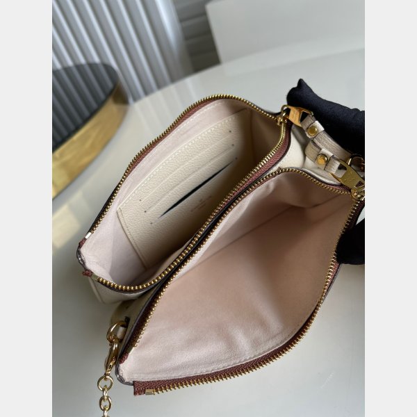 Louis Vuitton Knockoff M80084 Double Zip Pochette Bicolor Monogram Empreinte Leather-7