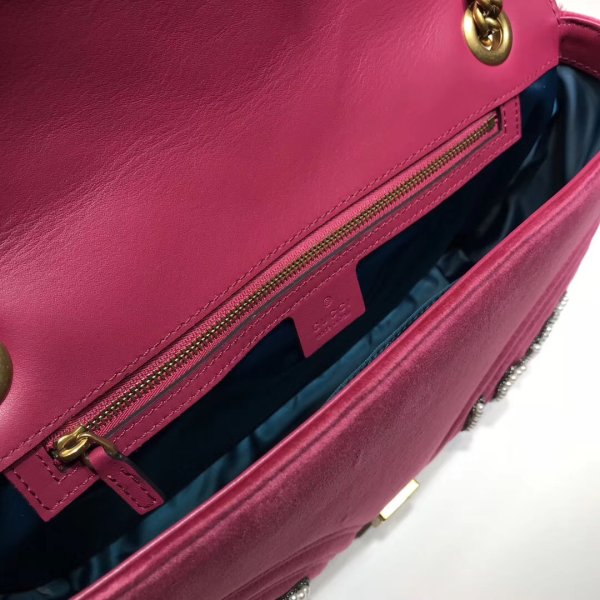 UK GUCI GG GG a buon mercato Marmont Medium Matelassé spalla 443496 borsa-22