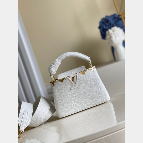 Designer Louis Vuitton replica Capucina in bianco/nero Capucines M56669 borse-1