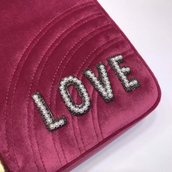 UK GUCI GG GG a buon mercato Marmont Medium Matelassé spalla 443496 borsa-19