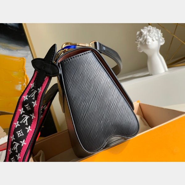 Louis Vuitton Best Quality Twist MM Epi Leather Black Borse Black M57050-3