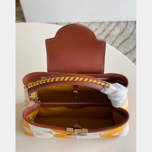 Louis Vuitton Replica M48865 Capucins Ricamo con marrone arancione-11