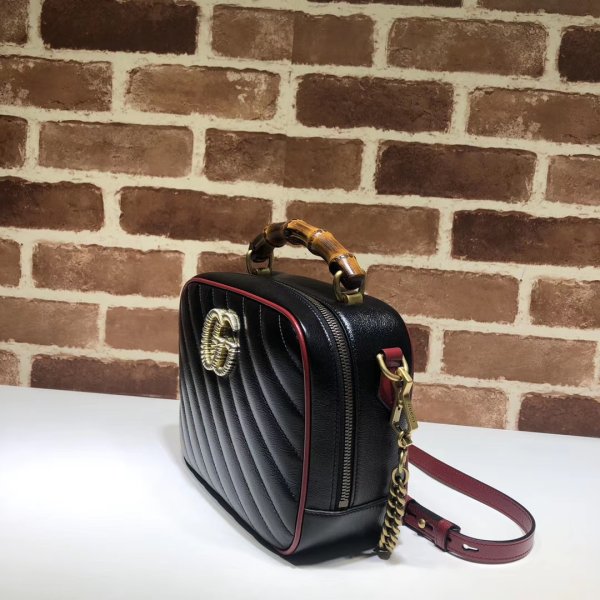 Replica gucci migliore gg marmont piccolo spalla 602270 sacca con bambù-2