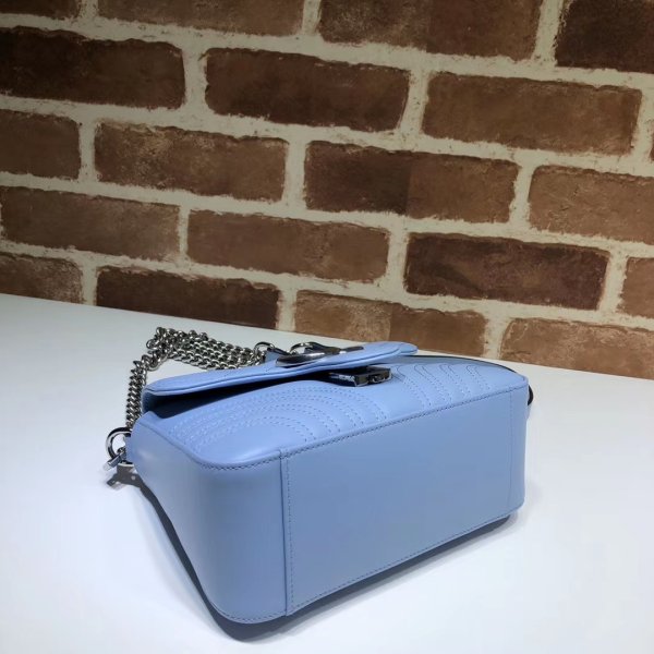 Fashion Gucci Replica 547260 Chevron Leather GG Marmont Mini Top Hand-7