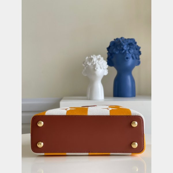 Louis Vuitton Replica M48865 Capucins Ricamo con marrone arancione-5