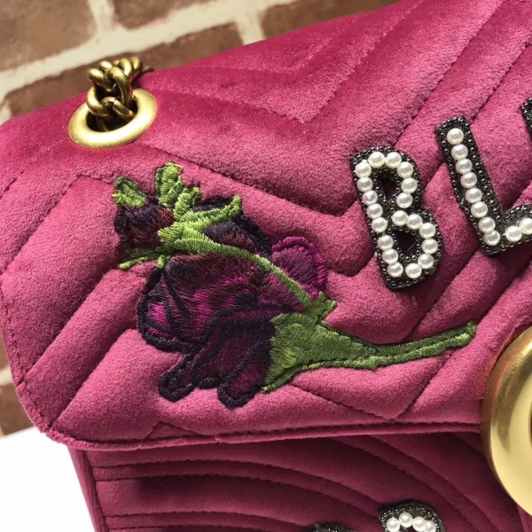 UK GUCI GG GG a buon mercato Marmont Medium Matelassé spalla 443496 borsa-21