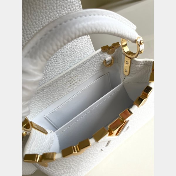 Designer Louis Vuitton replica Capucina in bianco/nero Capucines M56669 borse-10