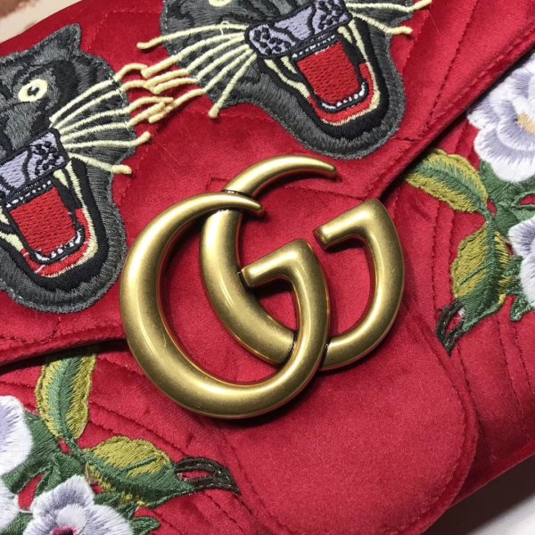 UK GUCI GG GG a buon mercato Marmont Medium Matelassé spalla 443496 borsa-4