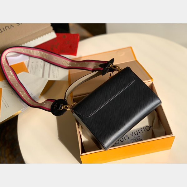Louis Vuitton Best Quality Twist MM Epi Leather Black Borse Black M57050-4