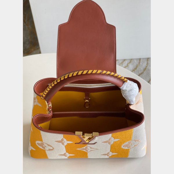 Louis Vuitton Replica M48865 Capucins Ricamo con marrone arancione-4