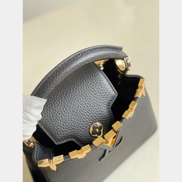 Designer Louis Vuitton replica Capucina in bianco/nero Capucines M56669 borse-4