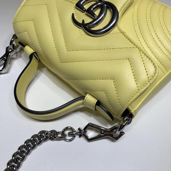 Fashion Gucci Replica 547260 Chevron Leather GG Marmont Mini Top Hand-15