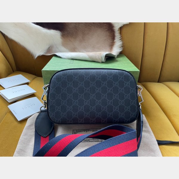 Knockoff Gucci GG Blue Spalla 574886 Messengers Mens Bag-2