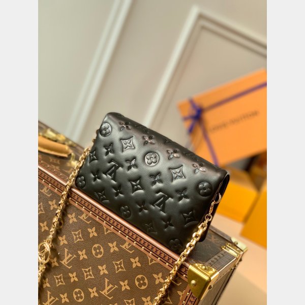 UK China Louis Vuitton Knockoff Pochette Coussin H27 M80742 Black-1