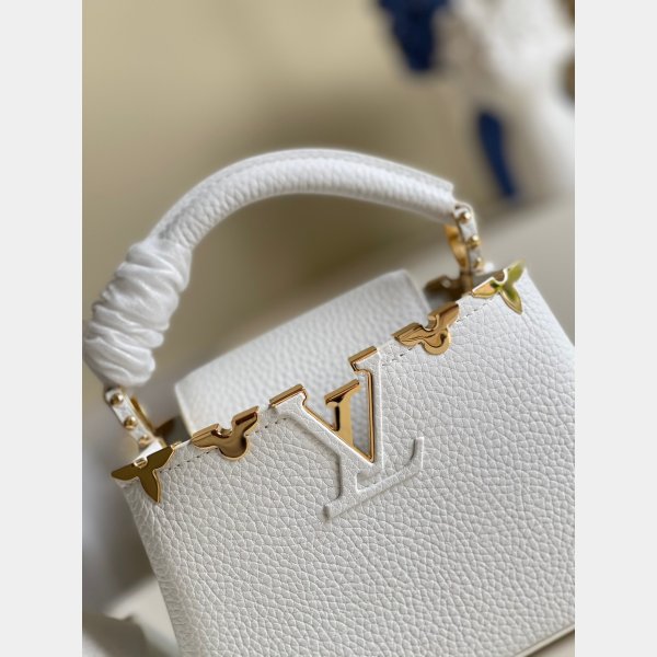 Designer Louis Vuitton replica Capucina in bianco/nero Capucines M56669 borse-7