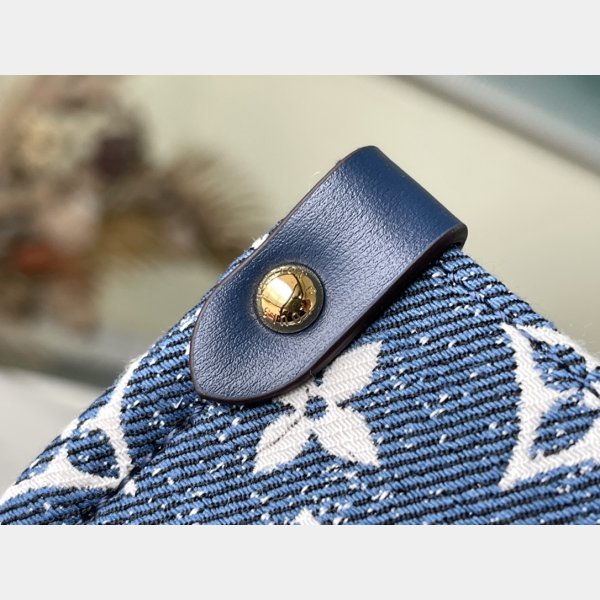 Best Louis Vuitton Replica 2022 OnThego MM M59608 Navy Blue Hantal-5