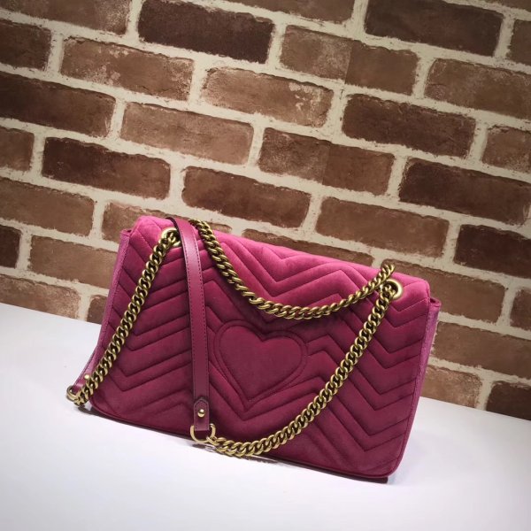 UK GUCI GG GG a buon mercato Marmont Medium Matelassé spalla 443496 borsa-12