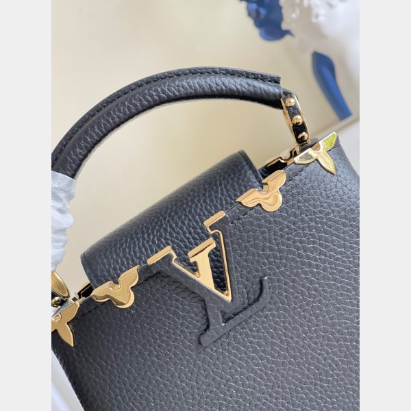 Designer Louis Vuitton replica Capucina in bianco/nero Capucines M56669 borse-3