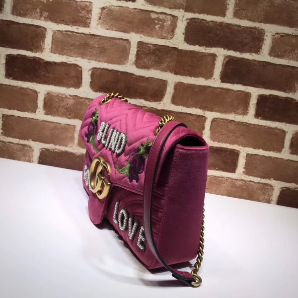 UK GUCI GG GG a buon mercato Marmont Medium Matelassé spalla 443496 borsa-1