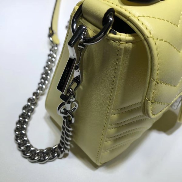 Fashion Gucci Replica 547260 Chevron Leather GG Marmont Mini Top Hand-17