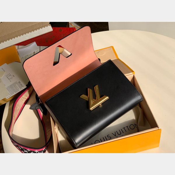 Louis Vuitton Best Quality Twist MM Epi Leather Black Borse Black M57050-6