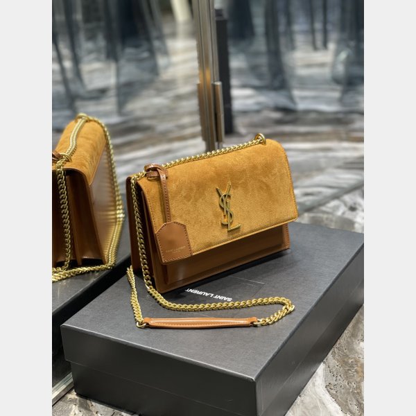 Saint Laurent Perfect Replicasunset Chain Borse 422906 in pelle liscia-8