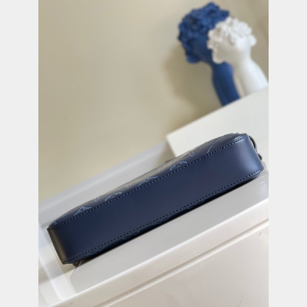 Louis Vuitton China Replica M45730 Duo Messenger Monogram Shadow Blue Borse-5